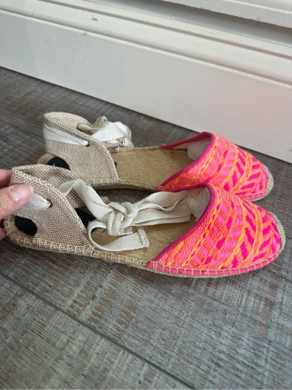 Soludos Malhoa Kent espadrilles ankle tie Anthropologie sz10